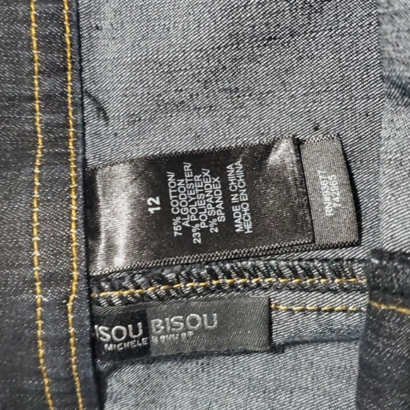 BisouBisou skirt women's size 12 black false pockets - Picture 9 of 16